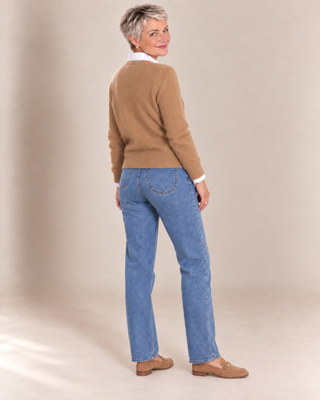 Pull col rond — Camel, de dos