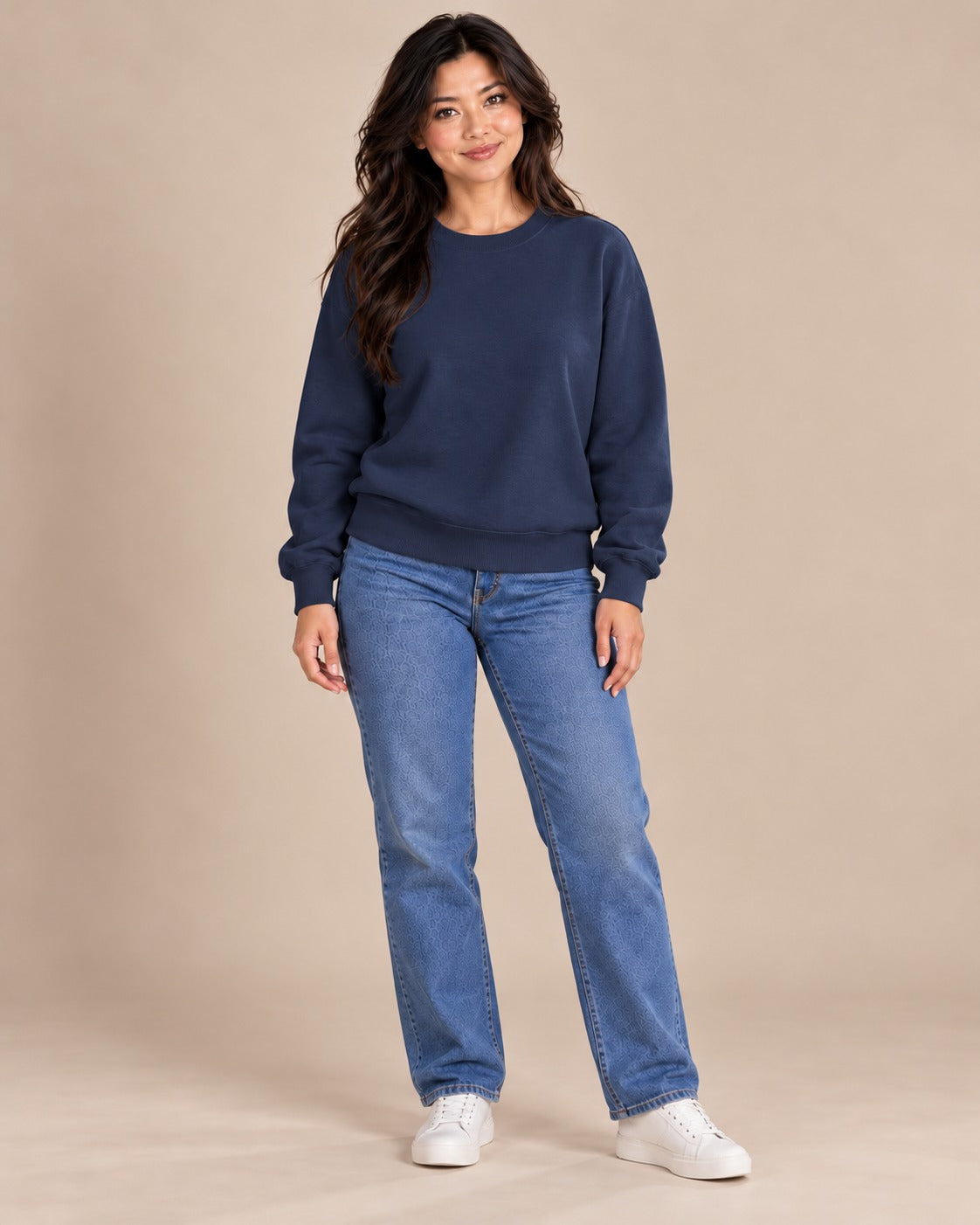 Sweat col rond — Bleu nuit